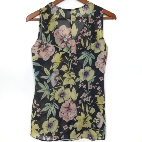 Cabi Floral Ruffle Tank XS - Picture 3 of 6